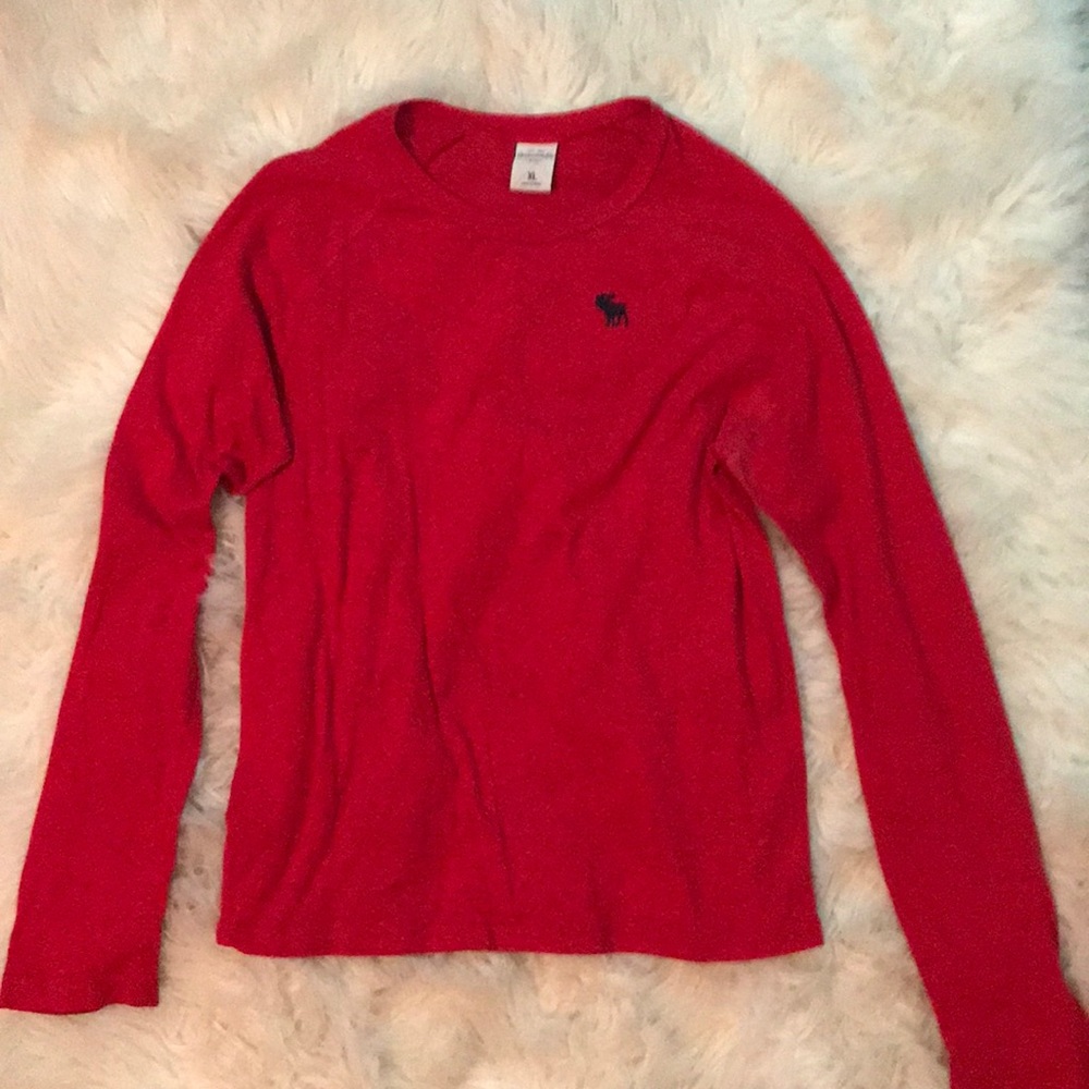 Abercrombie red long sleeve shirt
